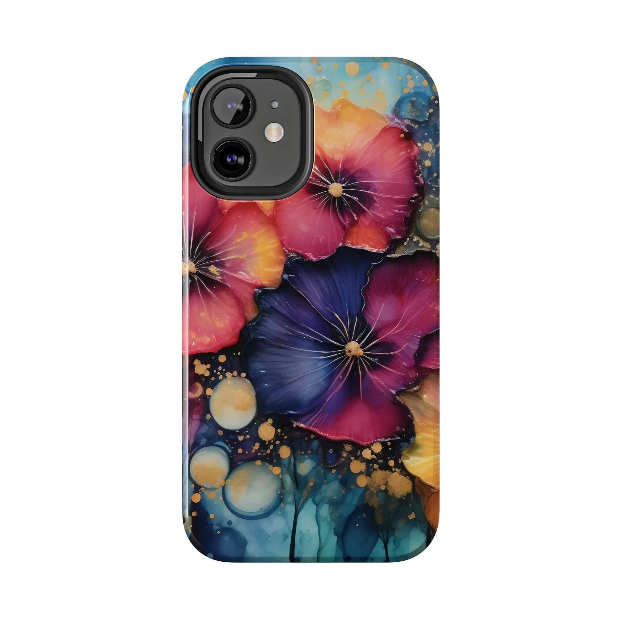 Vibrant 3D Watercolor Flowers print Design Tough Phone Case compatible with a large variety of iPhone models, Gift, Phone Case