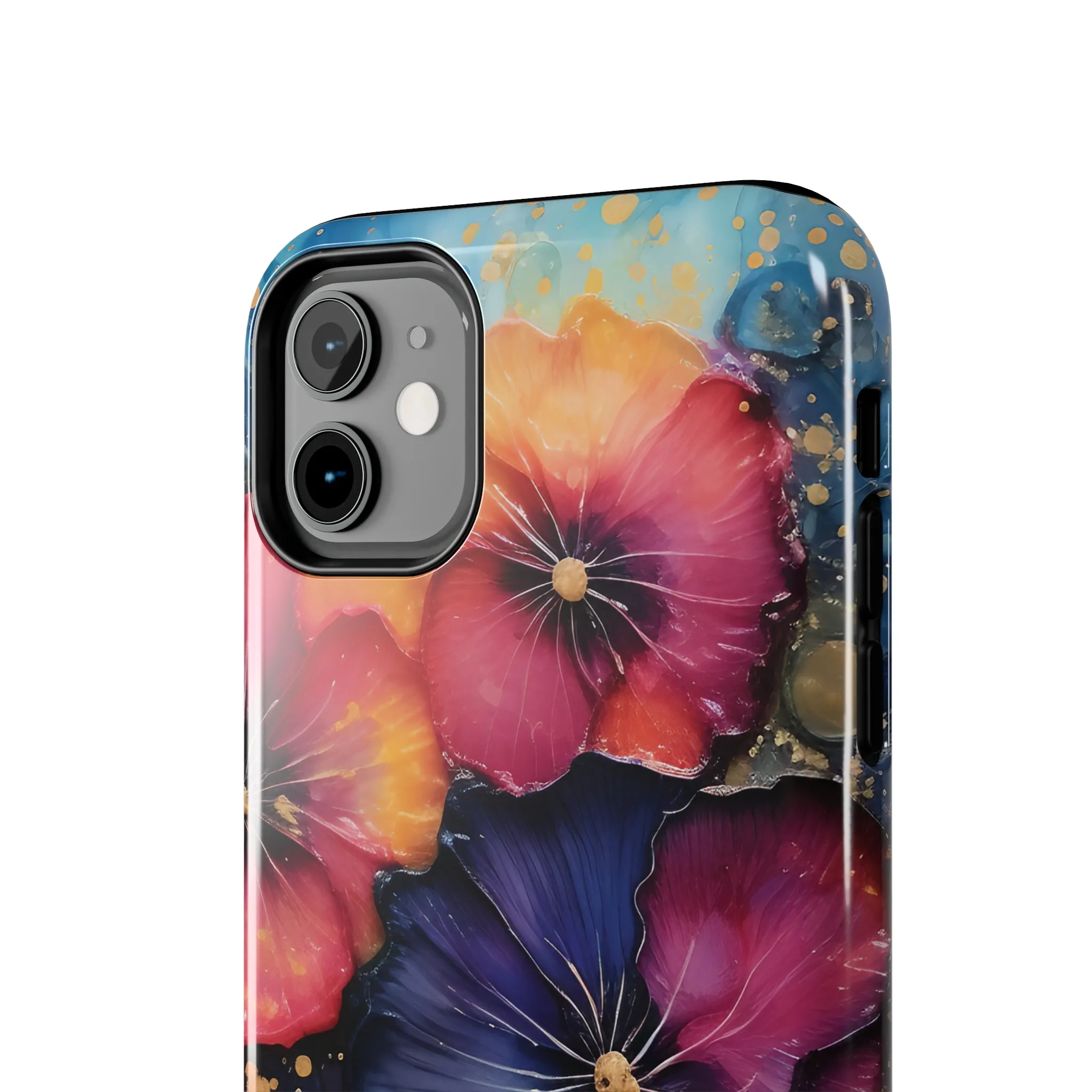 Vibrant 3D Watercolor Flowers print Design Tough Phone Case compatible with a large variety of iPhone models, Gift, Phone Case