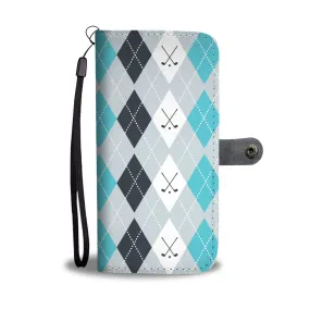 Vintage Golf Pattern Phone Wallet Case