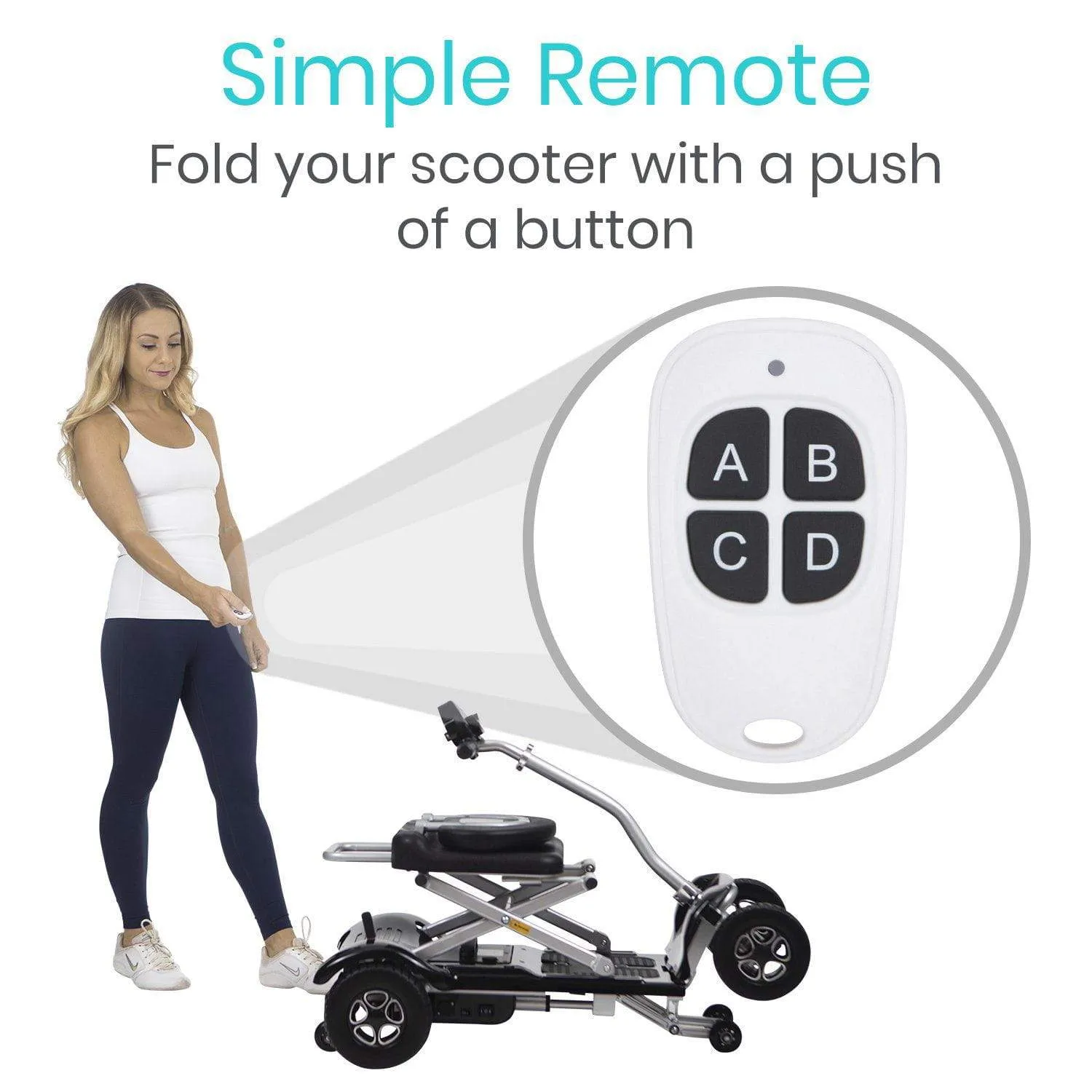 Vive Folding Mobility Scooter with Auto Fold (TSA Approved)