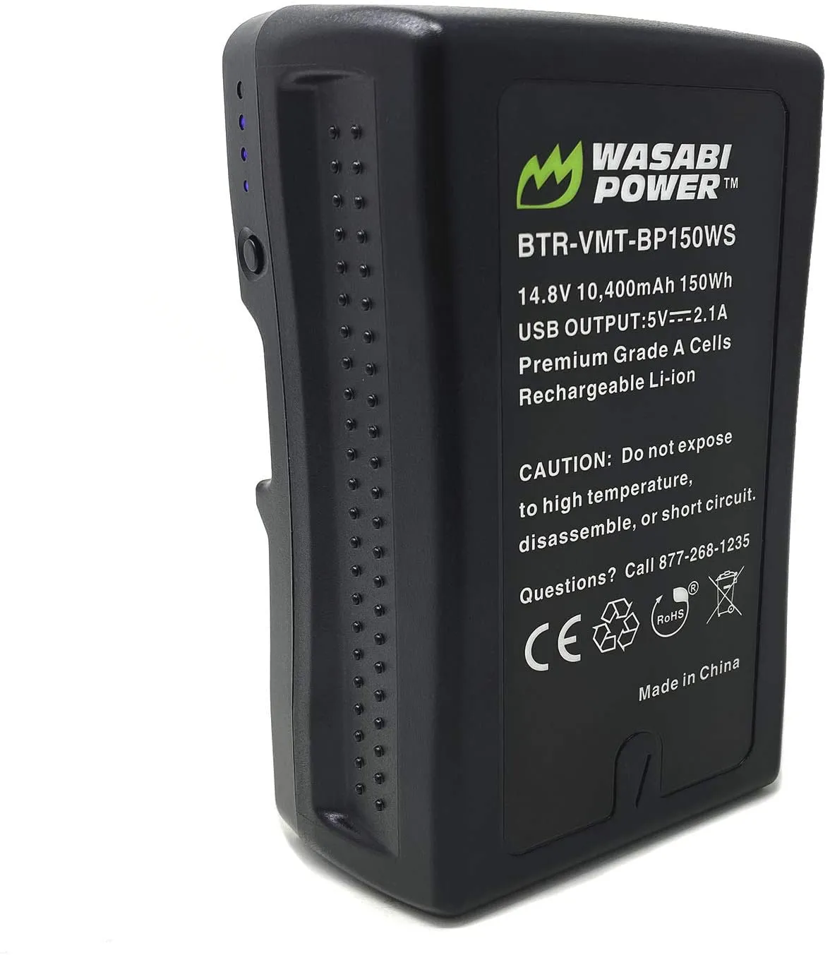 Wasabi Power V-Mount Battery BP150WS (14.8V, 10400mAh, 150Wh) for Broadcast Video Camcorder and other Camcorders