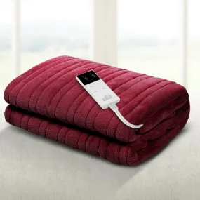 Watson Electric Throw Soft Blanket - Burgundy