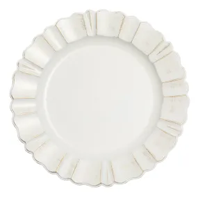 Waved Scalloped Acrylic 13" Charger Plate - Gold & Ivory