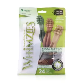 Whimzees Toothbrush Dog Treats - Small - Pack of 24