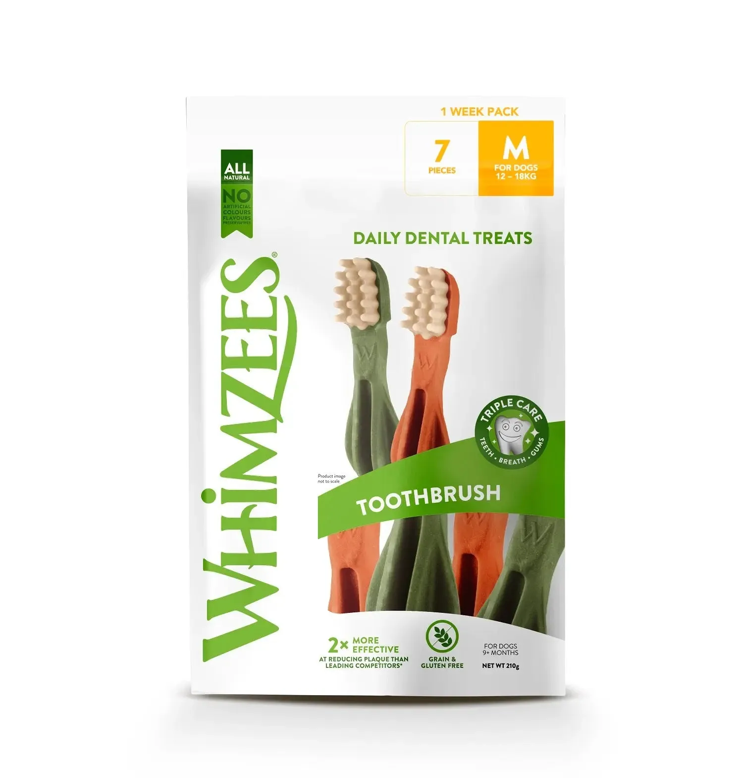 Whimzees Toothbrush MediumWeek Pk7x6