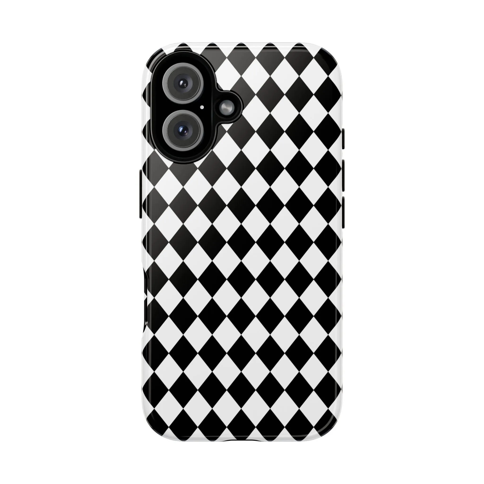 White and Black Dimond Tough phone Case Cover | iPhone | Google | Samsung