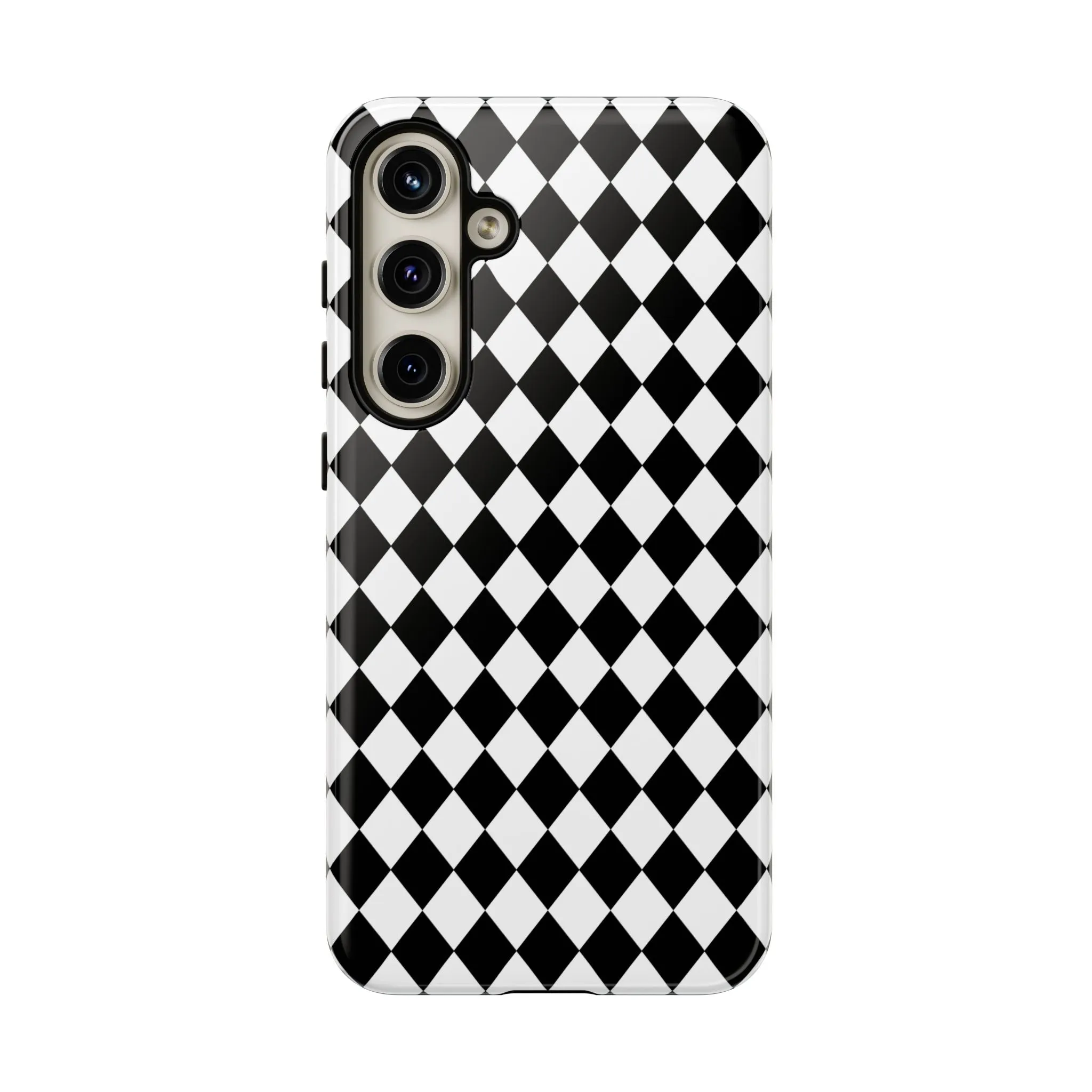 White and Black Dimond Tough phone Case Cover | iPhone | Google | Samsung