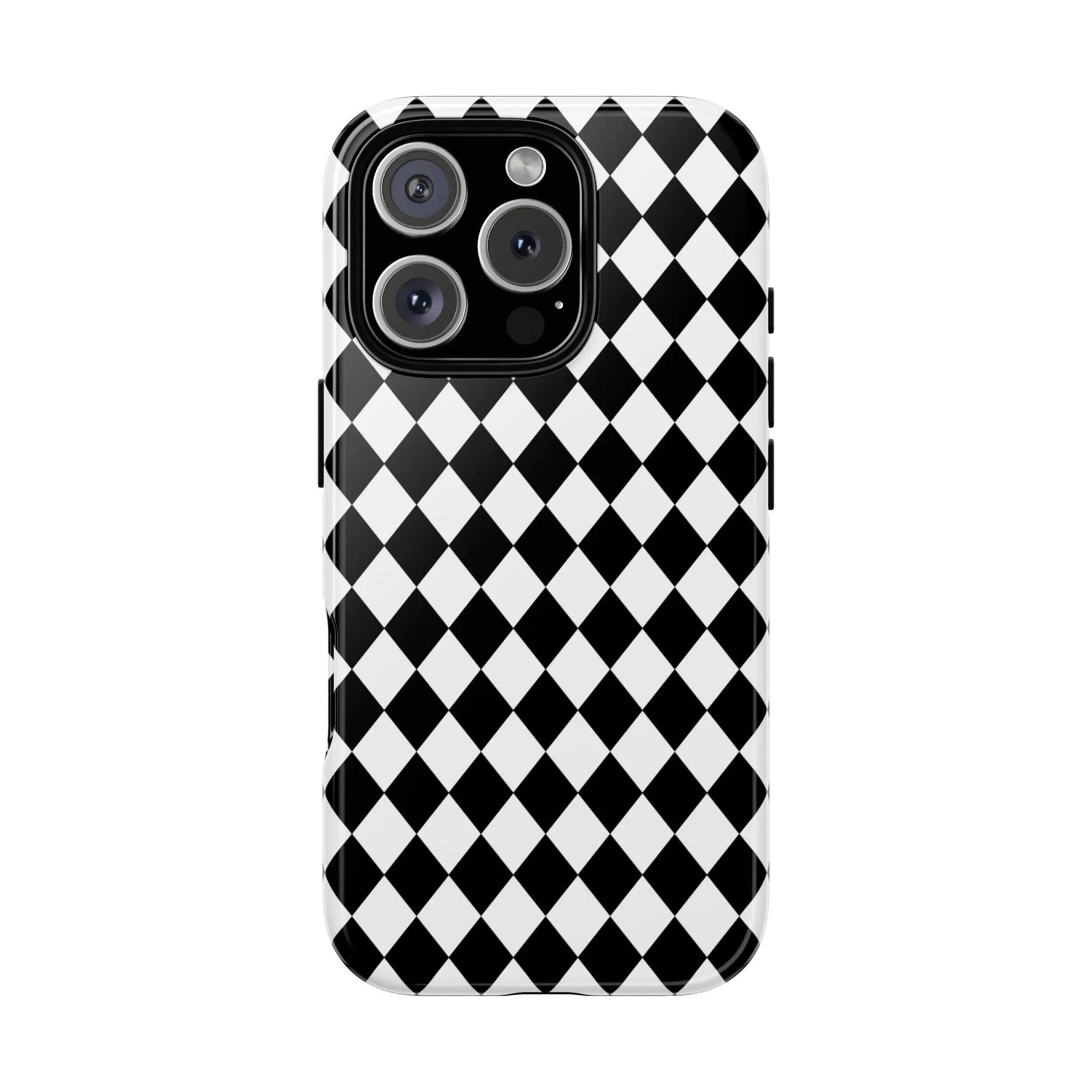 White and Black Dimond Tough phone Case Cover | iPhone | Google | Samsung