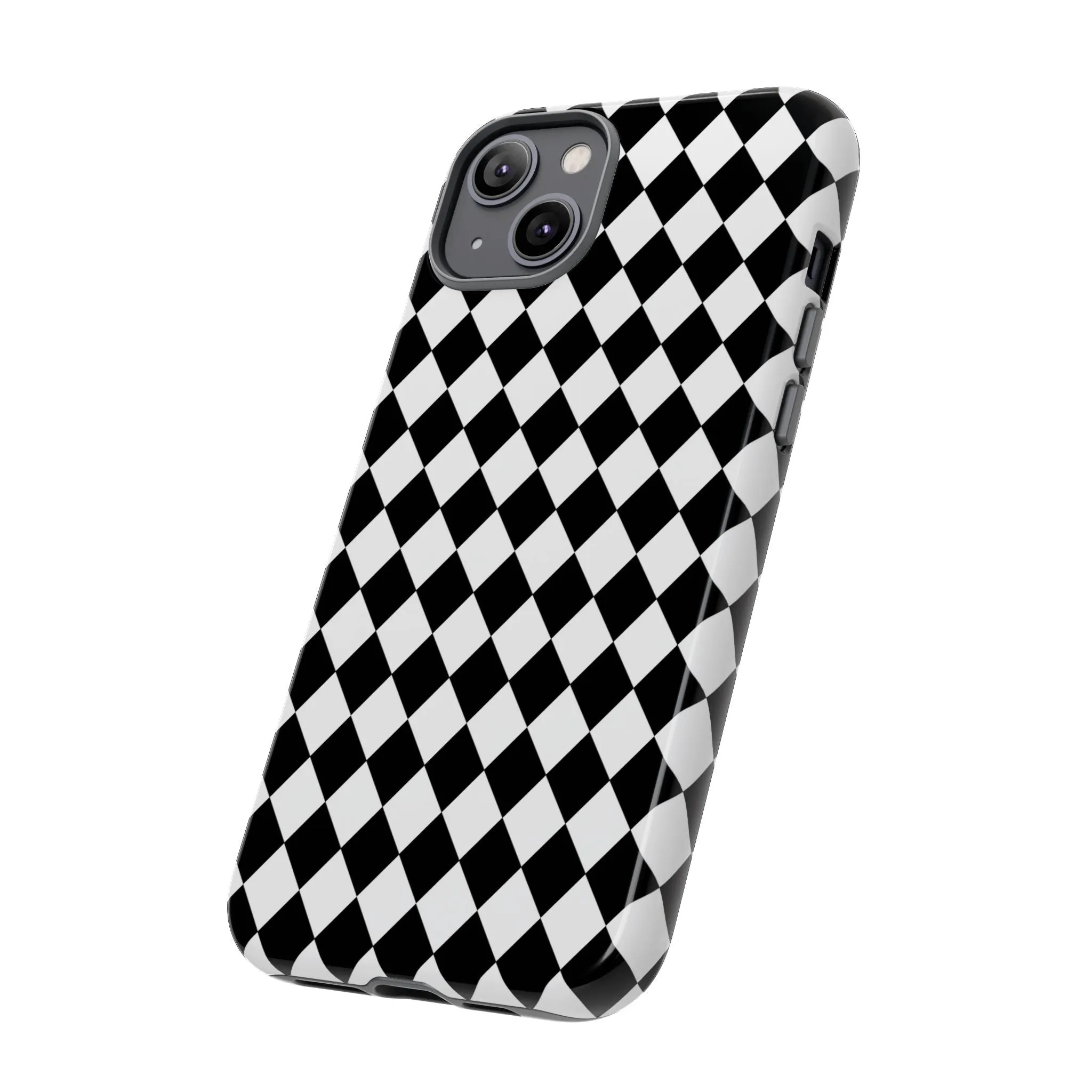 White and Black Dimond Tough phone Case Cover | iPhone | Google | Samsung