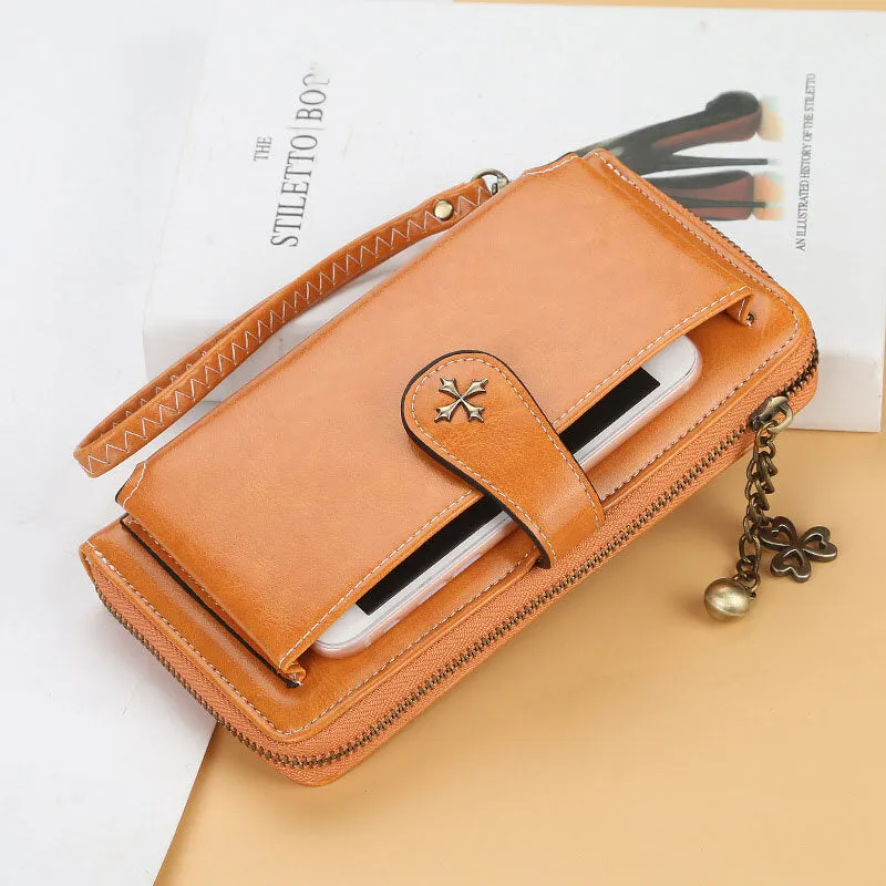 Women Fashion Clutches Bag Phone Zipper Wallet