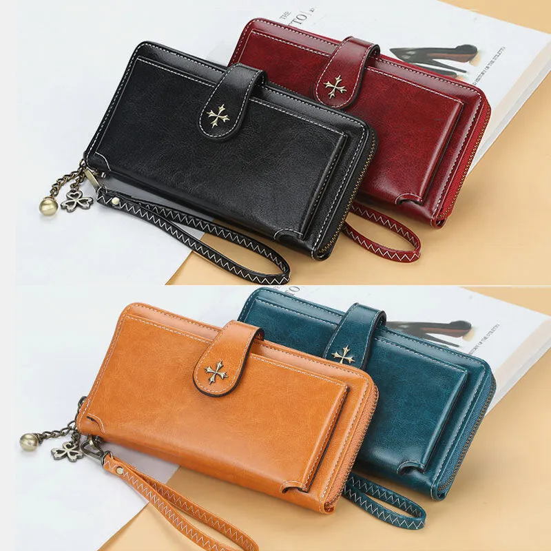 Women Fashion Clutches Bag Phone Zipper Wallet