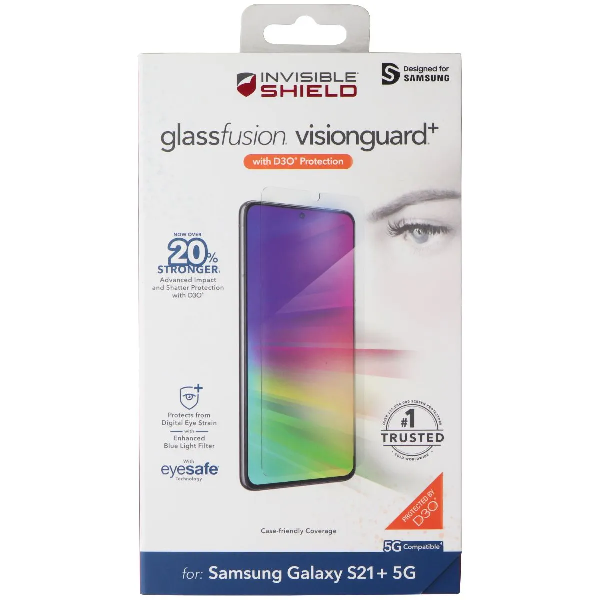 ZAGG InvisibleShield (GlassFusion VisionGuard ) Screen for Galaxy S21  (Plus) 5G